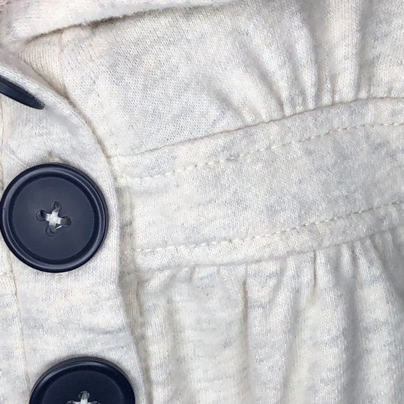 Old Navy Oatmeal Peplum Button Up (XS) - Picture 3 of 4